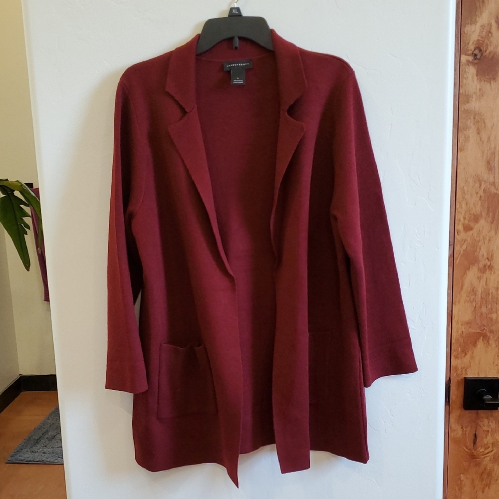 Cardigan Sweater Open Front Pockets